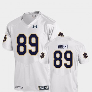 #89 White Brock Wright Notre Dame Jersey For Men's College Football Replica 516842-920