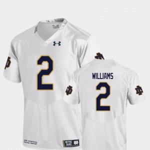White Mens College Football Replica Dexter Williams Notre Dame Jersey #2 211113-228