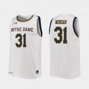 2019-20 College Basketball White Elijah Morgan Notre Dame Jersey For Men's #31 Replica 207350-883