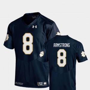 College Football Jafar Armstrong Notre Dame Jersey Replica Navy #8 For Men's 878142-871