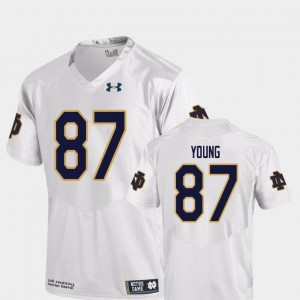 College Football White #87 Michael Young Notre Dame Jersey Replica For Men 210287-601
