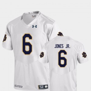 College Football Replica Mens Tony Jones Jr. Notre Dame Jersey #6 White 418835-831