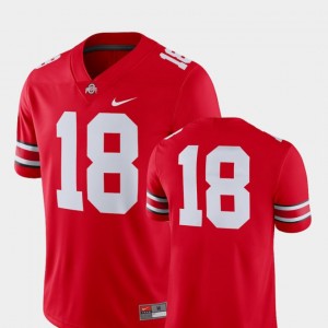 #18 2018 Game College Football OSU Jersey Scarlet Mens 501738-634