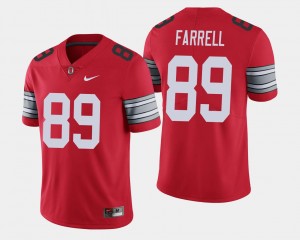#89 Luke Farrell OSU Jersey Scarlet For Men's 2018 Spring Game Limited 249042-527