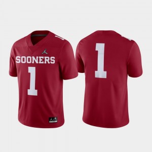 #1 Mens OU Jersey 2018 College Football Playoff Crimson Game 910414-169