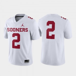 OU Jersey #2 White For Men's Game College Football 233858-846