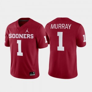 Game Crimson Kyler Murray OU Jersey For Men's College Football #1 202541-628