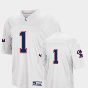 White Mens #1 College Football Colosseum Ole Miss Jersey 203762-346