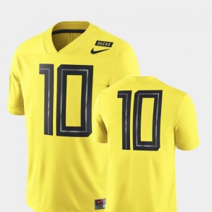 For Men's Football Game Yellow 2018 Mighty Oregon #10 Oregon Jersey 762011-173