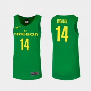 Kenny Wooten Oregon Jersey Replica For Men's Green College Basketball #14 388320-652