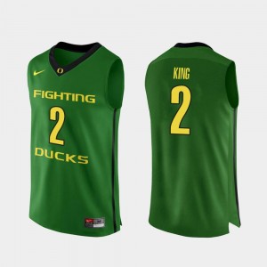Apple Green Authentic Men's Louis King Oregon Jersey College Basketball #2 386546-946