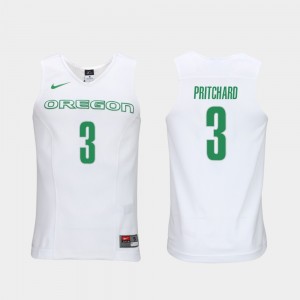 Elite Authentic Performance College Basketball White Payton Pritchard Oregon Jersey #3 Authentic Performace Mens 830737-724