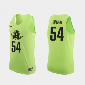 Will Johnson Oregon Jersey Apple Green College Basketball Mens #54 Authentic 413131-991