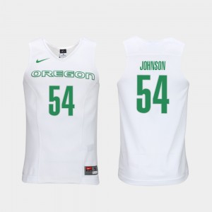Elite Authentic Performance College Basketball Authentic Performace For Men Will Johnson Oregon Jersey #54 White 172193-325
