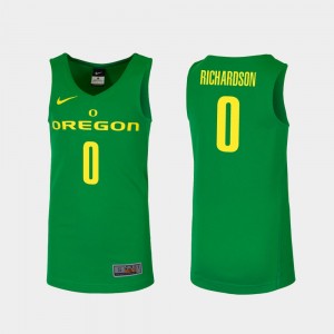 Green Will Richardson Oregon Jersey Replica Men's College Basketball #0 473760-190