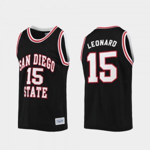 For Men's College Basketball Kawhi Leonard San Diego State Jersey Black #15 Alumni Limited 793581-930