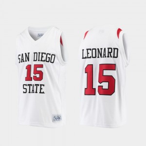 White For Men's Alumni Limited College Basketball #15 Kawhi Leonard San Diego State Jersey 757178-594