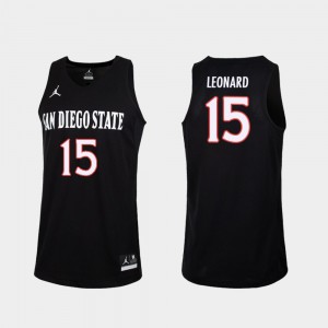 College Basketball #15 Black Replica Mens Kawhi Leonard San Diego State Jersey 526305-833