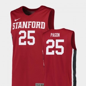 Red Replica College Basketball For Men's #25 Blake Pagon Stanford Jersey 235663-846