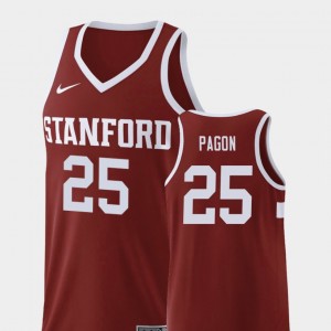 College Basketball #25 Replica Mens Wine Blake Pagon Stanford Jersey 376874-736