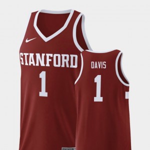 College Basketball Replica #1 Wine Daejon Davis Stanford Jersey Mens 305774-355