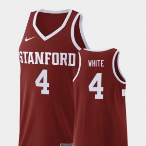 #4 Wine Isaac White Stanford Jersey Men College Basketball Replica 193496-131