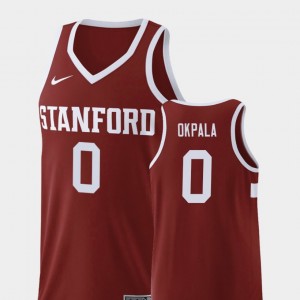 College Basketball Kezie Okpala Stanford Jersey #0 Mens Replica Wine 877848-921