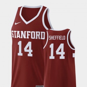 Marcus Sheffield Stanford Jersey #14 For Men College Basketball Replica Wine 289329-736