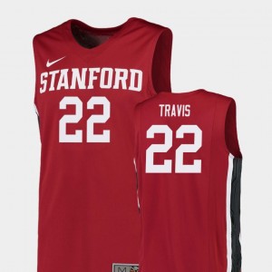 Men Red Replica Reid Travis Stanford Jersey #22 College Basketball 924800-209