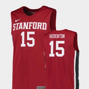 Men College Basketball Replica #15 Red Rodney Herenton Stanford Jersey 558029-595