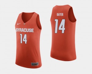 For Men College Basketball #14 Orange Braedon Bayer Syracuse Jersey 485371-351