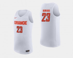 #23 College Basketball White For Men Frank Howard Syracuse Jersey 783220-176