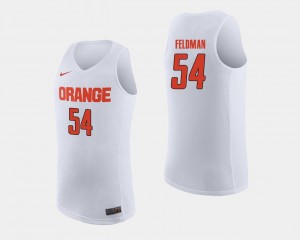 College Basketball Men's Ky Feldman Syracuse Jersey White #54 540781-567