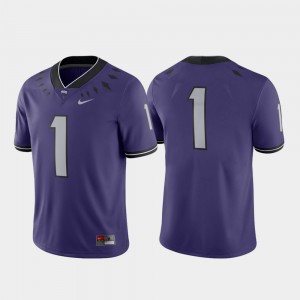 #1 College Football For Men's Game TCU Jersey Purple 314828-482