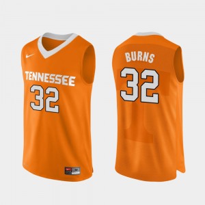 Men #32 Orange College Basketball D.J. Burns UT Jersey Authentic Performace 424799-646