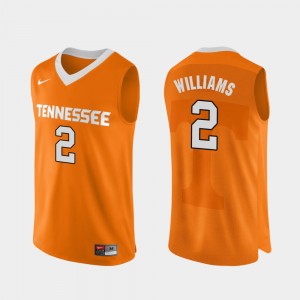 College Basketball Grant Williams UT Jersey #2 Authentic Performace For Men's Orange 463136-328
