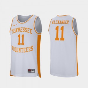College Basketball White Kyle Alexander UT Jersey #11 For Men's Retro Performance 117006-298