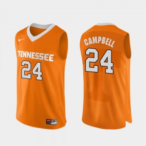College Basketball Orange For Men's Lucas Campbell UT Jersey Authentic Performace #24 212472-286