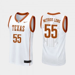 Replica White Elijah Mitrou-Long Texas Jersey College Basketball #55 Men 860991-535