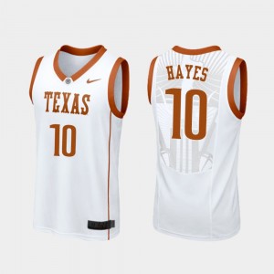 Jaxson Hayes Texas Jersey Replica For Men College Basketball #10 White 301691-425