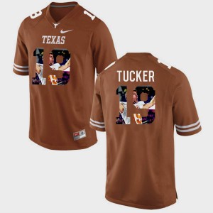 Justin Tucker Texas Jersey For Men's #19 Brunt Orange Pictorial Fashion 349986-611