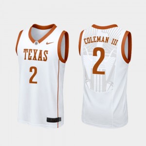 Matt Coleman III Texas Jersey Replica White Men #2 College Basketball 336758-898