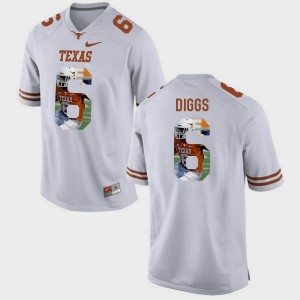 Pictorial Fashion For Men's White Quandre Diggs Texas Jersey #6 354686-663