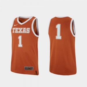 Replica Texas Orange Texas Jersey #1 Mens College Basketball 584853-695