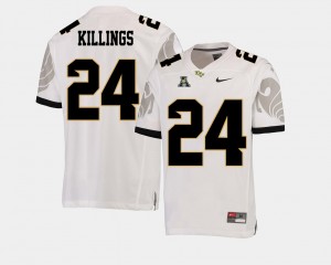 Mens #24 College Football White American Athletic Conference D.J. Killings UCF Jersey 610984-198