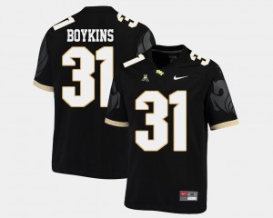 American Athletic Conference #31 Jeremy Boykins UCF Jersey College Football For Men's Black 684985-988