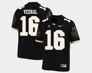 Mens #16 Black Noah Vedral UCF Jersey American Athletic Conference College Football 768360-237
