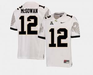 Mens American Athletic Conference #12 College Football White Taj McGowan UCF Jersey 514863-949