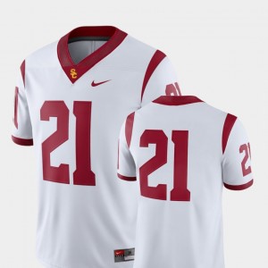 2018 Game College Football White Men USC Jersey #21 852586-296