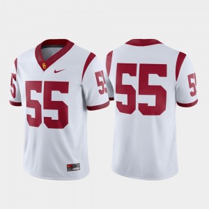 Game Mens #55 College Football USC Jersey White 177088-925
